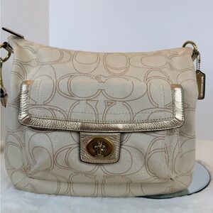 Coach Signature Penelope Cream and Gold Women's Bag